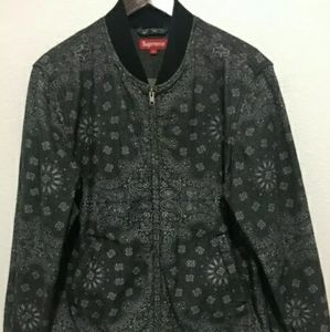 SUPREME Paisley Bandana Denim Bomber 